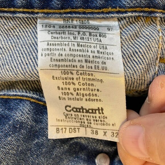 Carhartt Men's B17 DST Jeans Size 38x32 Vintage from December 2004 - Picture 3 of 16